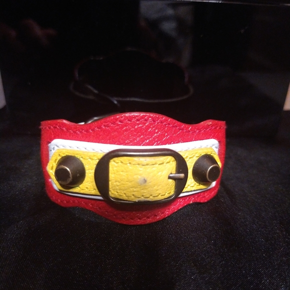 Balenciaga paris multi colored leather bracelet - Picture 5 of 16